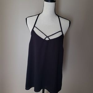 Never Worn! Black Criss-Cross w/ Back Center Strap
